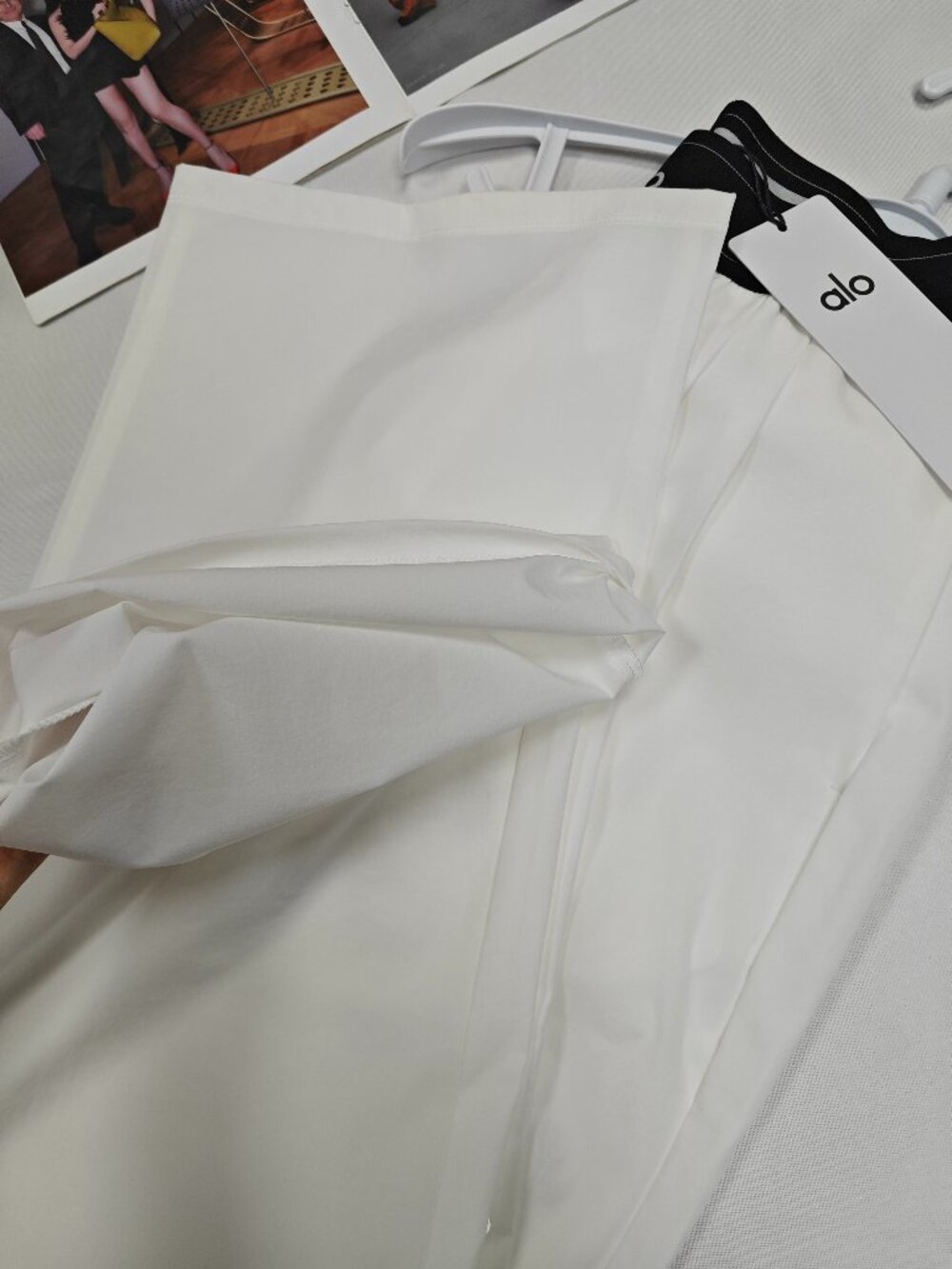 🌺NWT ALO Yoga Suit Up Pants White/Black(Regular)Chic Everyday Style Trouser - Picture 8 of 9